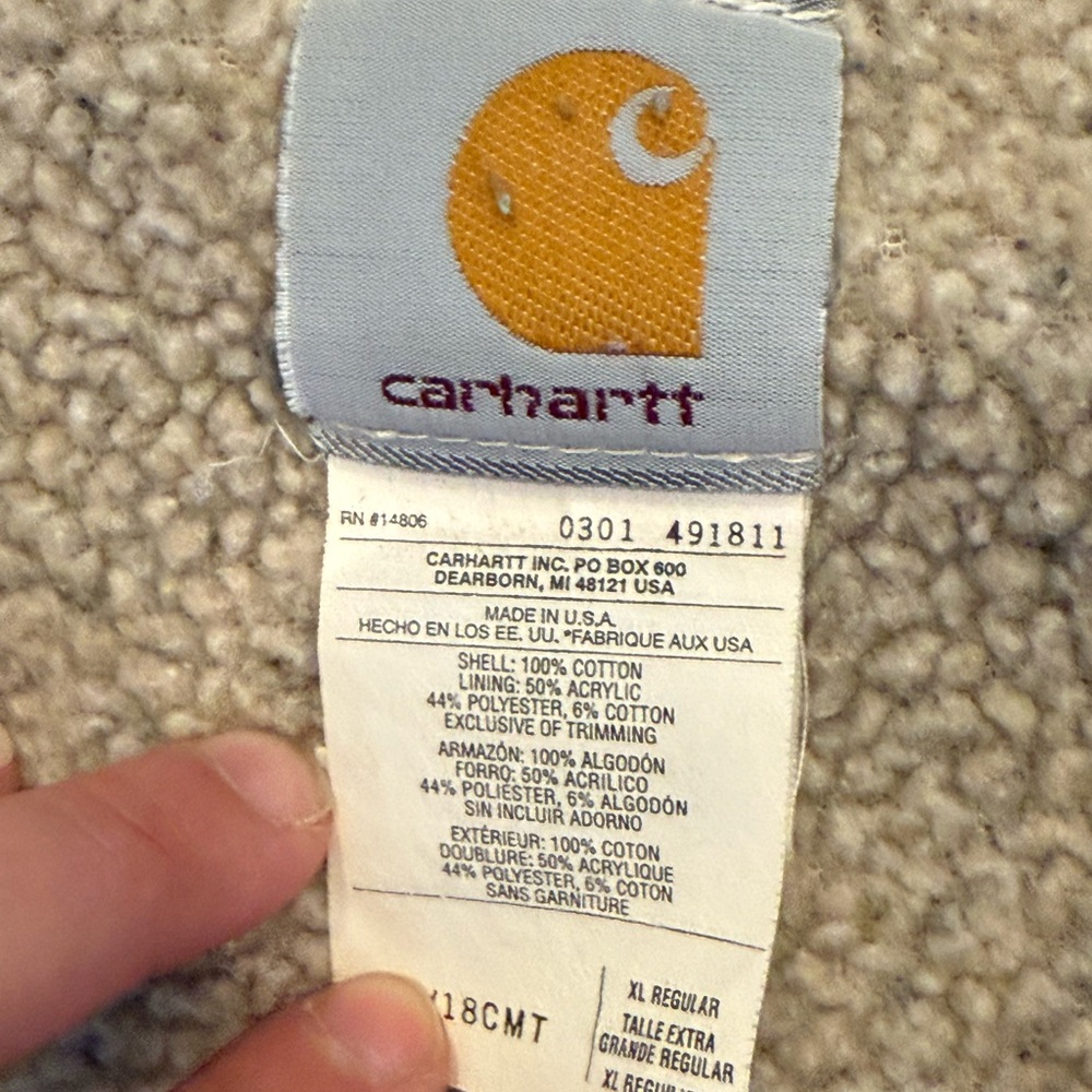 Carhartt Mens Vintage Sherpa-Lined Vest - Picture 4 of 6